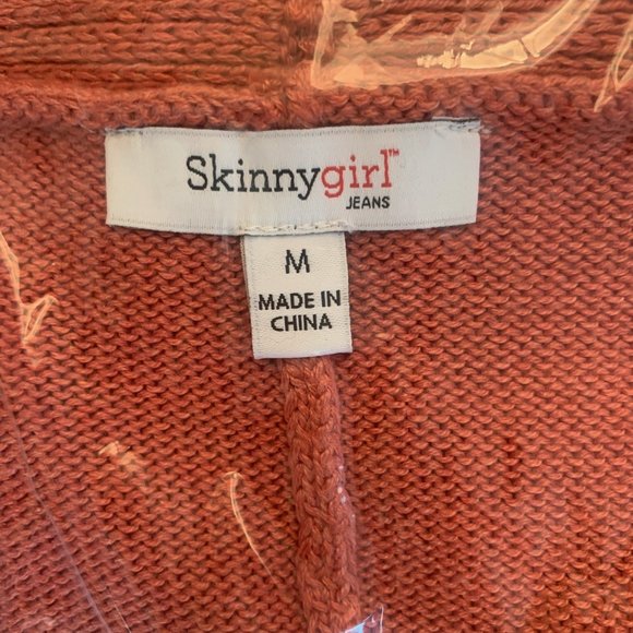 NWT SKINNYGIRL SUNDAZED MOUJ CARDIGAN SWEATER FADED ROSE MEDIUM - Picture 10 of 12